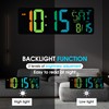 XREXS Large Digital Wall Clock Bluetooth Sync, 17.2" RGB Color