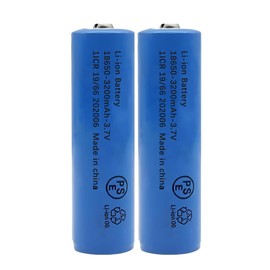 Svenirven 18650 Battery,2 Packs 3.7V 18650 Button Top Battery 18650 Rechargeable Batteries for Headlamp, LED Flashlight, Electronic Devices etc (Blue)