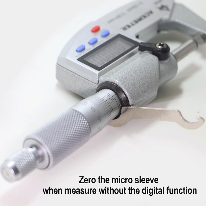 ACEMETER Digital Micrometer Precision Professional 0-1" (0-25mm) Range, 0.00005" (0.001mm)