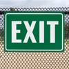 M METERXITY 2-Pack Exit Sign 12x8 Inch Aluminum Reflective Enter