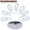 tooloflife 100 Pack White Plastic Curtain Hooks 2.8 by 1.2
