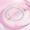 ZHOU LIU FU 18K Gold Heart Beads Bracelet for Women,