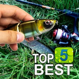 Bass Fishing Lures Kit for Freshwater (3pcs), Trout Fishing Bait, Saltwater Multi Jointed Swimbait for Trout Crankbaits Bass Fishing (Hook Size:#4) (C-4-Segmented Bait)