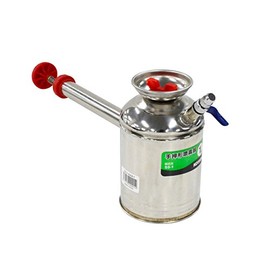 KOSHIN Stainless Steel Manual Sprayer Tank 3.3 gal (1 L) SS-1 Ladle Type Freely 1 Head Spout Direct Mist Ball Cock Flow Adjustment Disinfection Control
