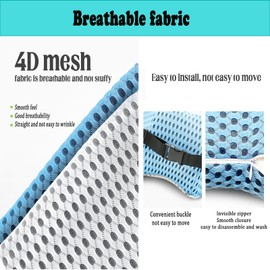 Guozyly Orthopädisches Lendenwirbelkissen, Lendenwirbelkissen, Memory Foam Lendenkissen, Rückenkisse, Rückenstützkissen für Autositze und Bürostühle (Blau)