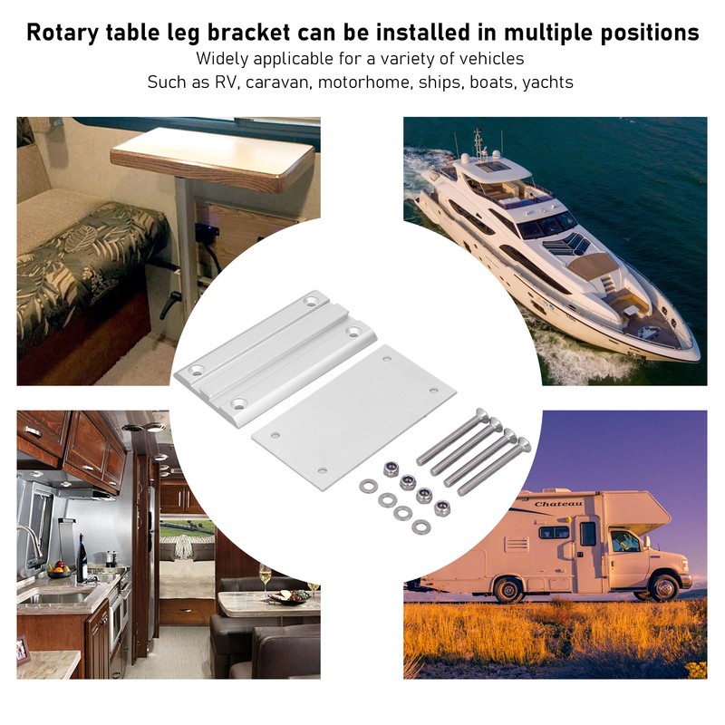 Removable Table Leg Bracket Aluminum Alloy Rotatable Surpport RV Accessories
