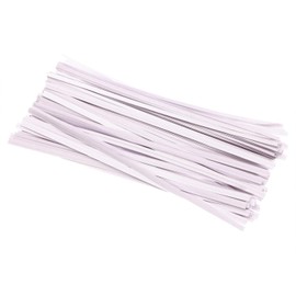 ONLYKXY Kraft Paper Twist Ties, Paper Twist Ties, Bread Twist Ties, Candy Ties for Bags, 6 Inch, White (100 Pieces)