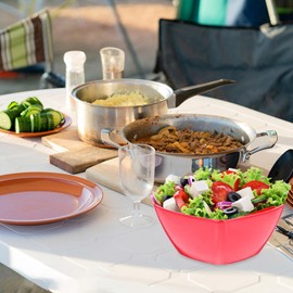 Cabilock Cereal Bowls Fruit Bowl Salad Bowl Heart Shaped Bowl Melamine Bowl Salad Mixing Bowls Dessert Bowl Snack Bowl Tableware Dish Seasoning Bowl for Home (Red) Food Serving Bowl Condiment Cups