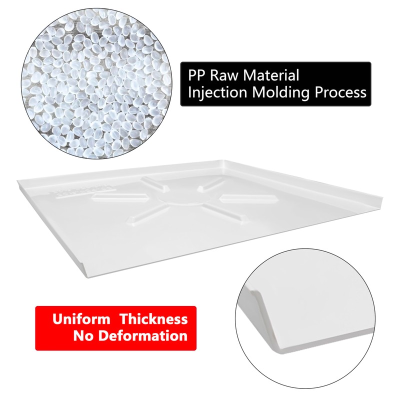 Dishwasher Drain Pan-Protect Floor and Cabinets, Walls, with Front Opening