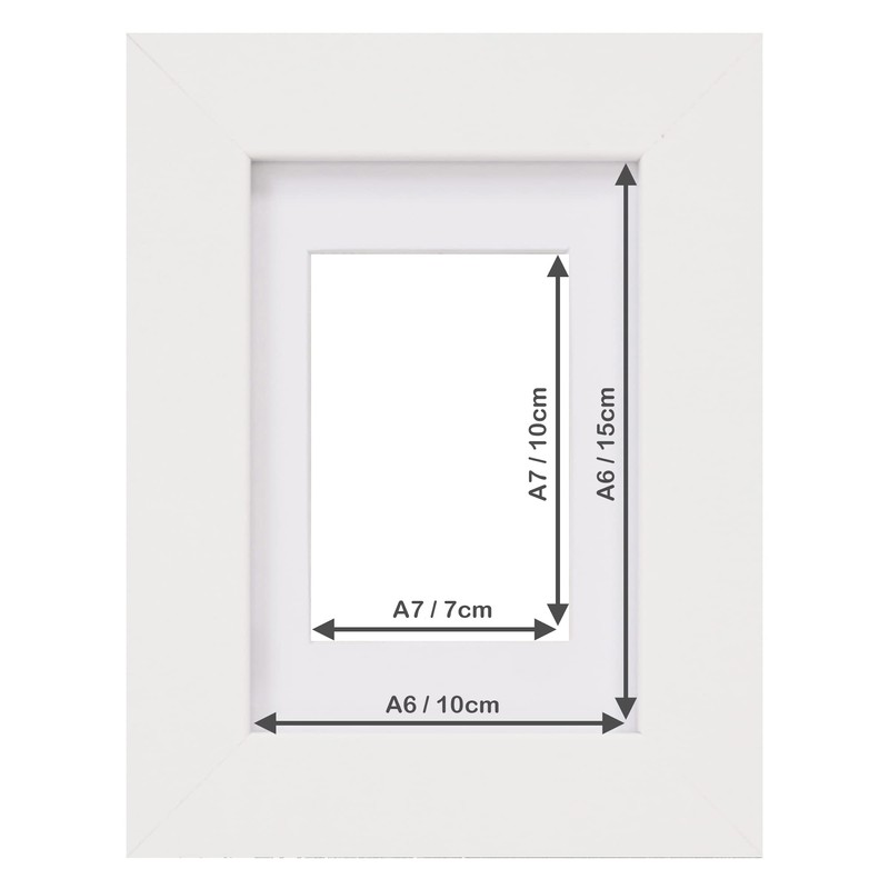 Fabian Clarke London® A6 Modern White Wooden Picture Photo Frame