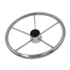 Jinmu 13-1/2 Inch 5-Spoke Destroyer Style Stainless Boat Steering Wheel