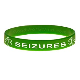 Goods For Giving Seizures ID Bracelet Wristband - Green - 6 Inches