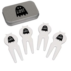 Azeeda 'Lost Ghost' Golf Divot Tool/Repair Fork Gift Set (GO00071462)
