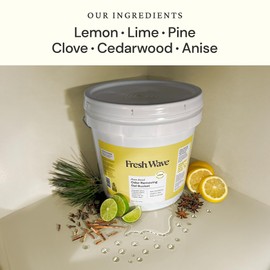 Fresh Wave Fresh Wave Odor Removing Gel Bucket, 15.5 lb. (248 oz.) | Lemon Scent Refill | Odor Absorbers for Home | Safer Odor Relief | Natural Plant-Based Odor Eliminator | For Cooking, Trash & Pets