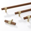 AENZOOY 6 Pack Zinc Alloy Black Walnut Kitchen Pulls Cabinets