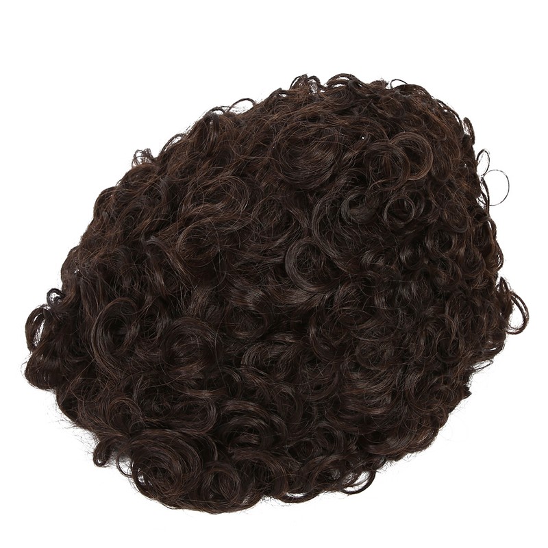 Short Curly Wavy Wigs Women Female Synthetic Hair Brown Wigs