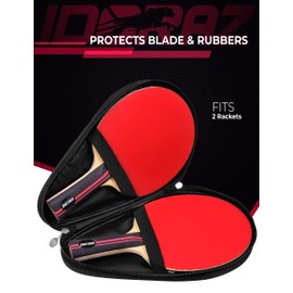 Idoraz Double Ping Pong Paddle Case - Best Table Tennis Paddle Cover for Your Rackets - Waterproof Material Bag