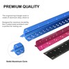FUTGLOBAL Set of 3 Aluminum Engineering Scale Metal Ruler Set,