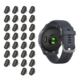 kwmobile 30x Dust Plug Set for Garmin Venu/Forerunner/Vivomove/Fenix - Dustproof Plug for Charging Port Black