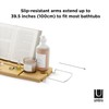 Umbra Aquala, Bamboo and Chrome Extendable Bathtub Tray Caddy, Natural