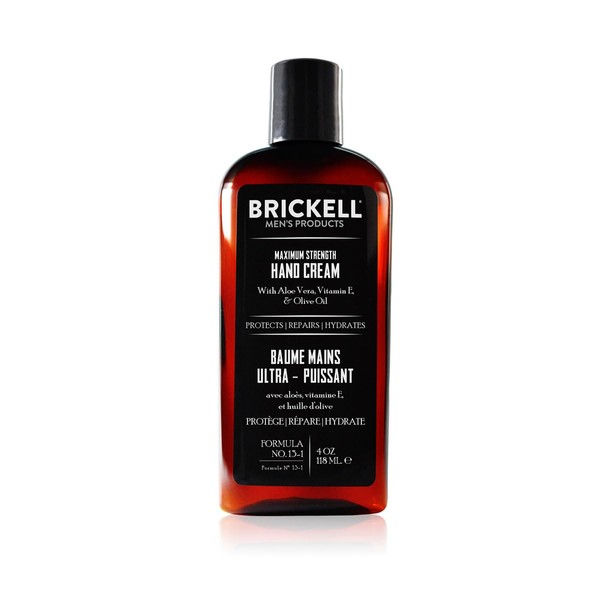 Brickell Men's Products Lozione Idratante Mani Massima Intensità - 118 ml - Naturale ed Organica - Non Profumata