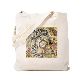 CafePress Cheshire Cat Alice In Wonderland Natural Canvas Tote Bag, Reusable Shopping Bag