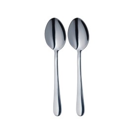 MasterClass MCDSPOONS Stainless Steel Dessert Spoons, 18 cm (7") (Set of 2), Silver