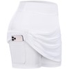 Blevonh - Faldas de tenis para mujer, con bolsillos, Blanco,