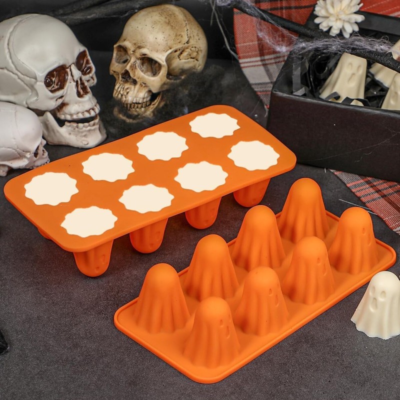 2 Pack Ghost Silicone Mold Chocolate Candy Pumpkin Silicone Mold