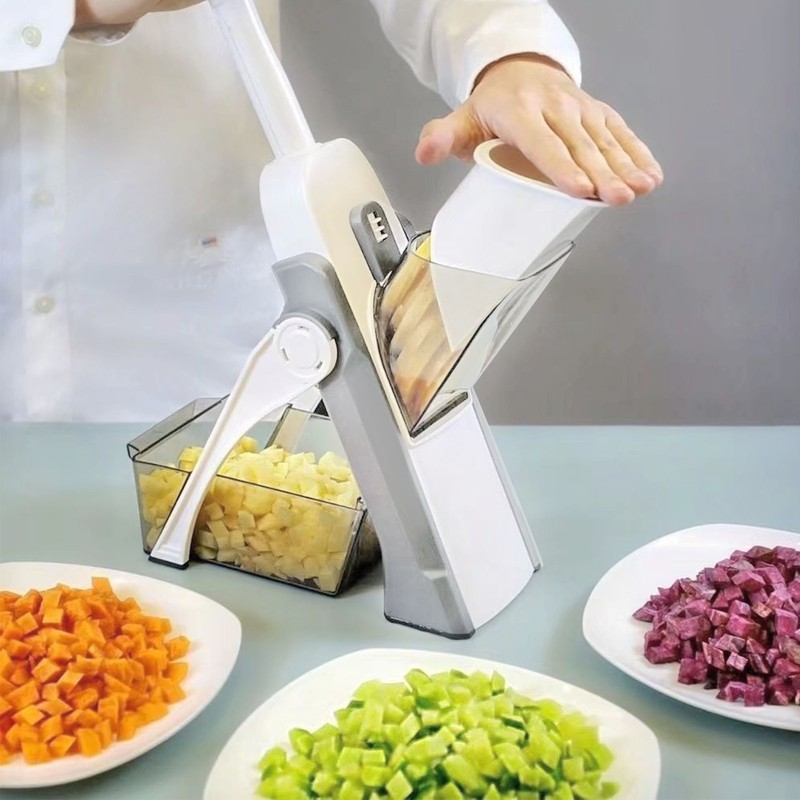 Vegetable Cutter Compact Washable Fruits Cutter Portable Upright Food Chopper