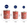 Bico Red Spring Bird Ceramic Canister Set of 3 for