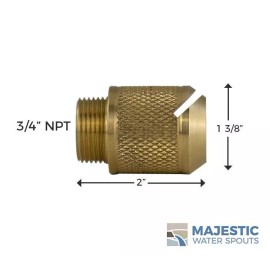 Majestic Water Spouts DeAngelo - Pool Fan Aerator - Brass