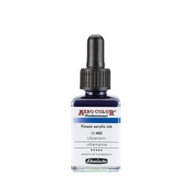 Schmincke - AERO COLOR® Professional - finest-fluid, high-color acrylic paint for acrylic painting, airbrush, mixed media, acrylic ink, ultramarine - 28 ml