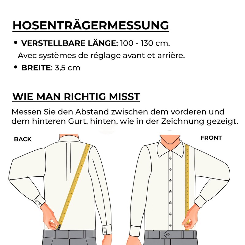 El mono con pajarita Handmade Suspenders for Men. Men's Braces