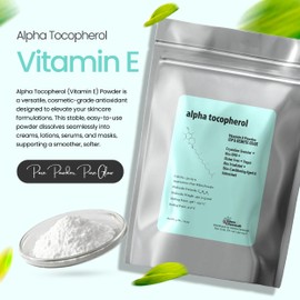 Talsen Chemicals Vitamin E Powder (1 Ounce / 28 Gram) Alpha Tocopheryl Acetate for Skin Care DIY Cosmetic Grade 700 IU Acetate Powder