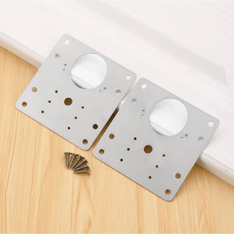 Cabinet Hinge Repair Plate 4 Pieces Repair Kit for Cabinet