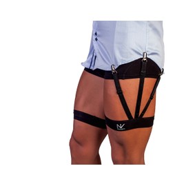 NV Holders: S-Holder - Premium Shirt Sticks, Shirt Holder, Shirt Garters, Shirt Tucker for Men, black
