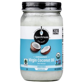 Aceite de coco virgen orgánico Spectrum, 14 onzas líquidas