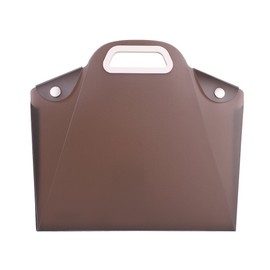 A4 File Bag Portable File Folder Portfolio Plastic Briefcase Handbag Large Capacity Storage Bag Paperwork Organizer Metal Snap Button Closure File Holder with Handle for Office School
