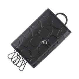 Coach 5 Ring Key Case CX143 QB/BK QB/BLACK, black