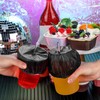 Baderke 100 Pcs Scrunchie Drink Covers Bulk Disposable Plastic Covers