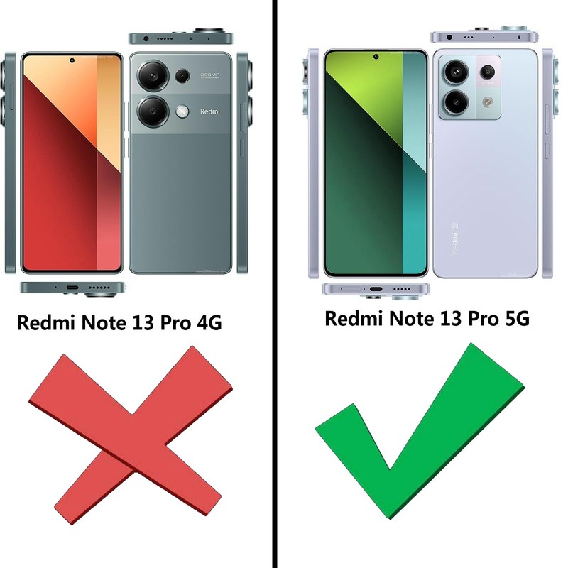 Kepuch Silklike Case for Redmi Note 13 Pro, Built-in Metal
