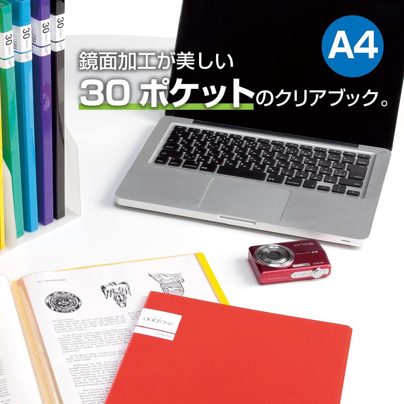 セキセイ クリアファイル アドワン A4-S 30ポケット ブルー AD-2031