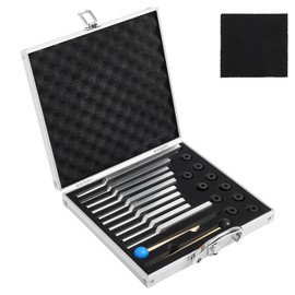 Solfeggio Tuning Forks for Healing, 10 Pcs Silver Unweighted Tuning Forks, Aluminum Alloy Material Tuning Fork Set with Exquisite Aluminum Box, Sound Healing Instruments for DNA Healing