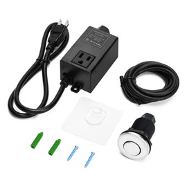 Garbage Disposal Air Switch Kit for SinkTop Waste Disposal with Stainless Steel Polished Short Air Button by briidea