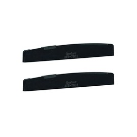 Guyker Acoustic Guitar Bone Bridge Saddle Nuts Replacement Parts Accessories for Acoustic Folk Guitar, 2 Piece, Black Lower String Pillow 76x3x11mm ATB-7631