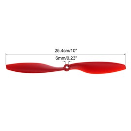 MECCANIXITY 1045 Propellers CW CCW 10x4.5 Prop 2-Vane Fixed-Wing Red Replacement Props with Adapter Rings for Quadrotor RC Airplane, Pack of 16