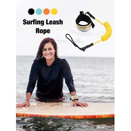 Premium Surfboard Leash, Straight Surf Board Leg Rope, Longboard, Paddleboard, Boards Replacement Bodyboard Leash Wrist Surf Leash Coiled Bodyboarding Leash Premium Coil Body Board Leash