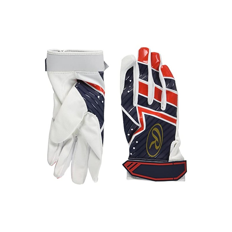 Rawlings Baseball Batting Gloves (Hypergrip) EBG21S04 Navy/Red, Small