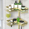 DAOYA Shower Caddy Tension Pole - Gold Corner Shower Caddy